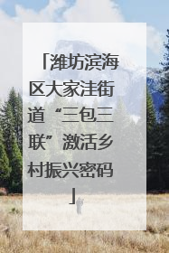 潍坊滨海区大家洼街道“三包三联”激活乡村振兴密码