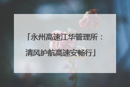 永州高速江华管理所：清风护航高速安畅行