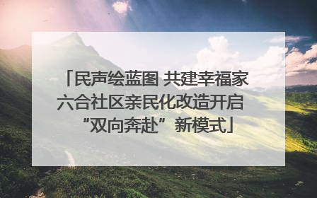 民声绘蓝图 共建幸福家 六合社区亲民化改造开启“双向奔赴”新模式