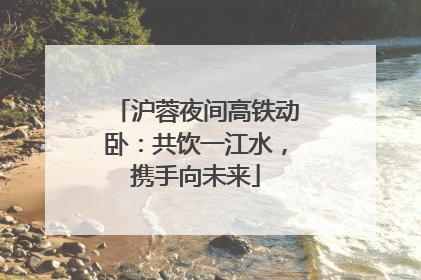 沪蓉夜间高铁动卧：共饮一江水，携手向未来