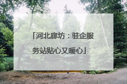 河北廊坊：驻企服务站贴心又暖心