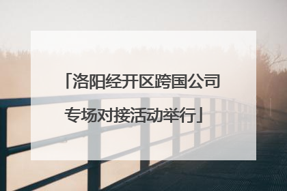 洛阳经开区跨国公司专场对接活动举行
