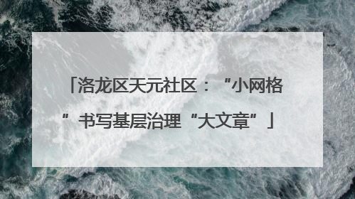 洛龙区天元社区：“小网格”书写基层治理“大文章”