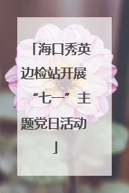 海口秀英边检站开展“七一”主题党日活动