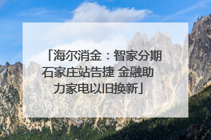 海尔消金：智家分期石家庄站告捷 金融助力家电以旧换新