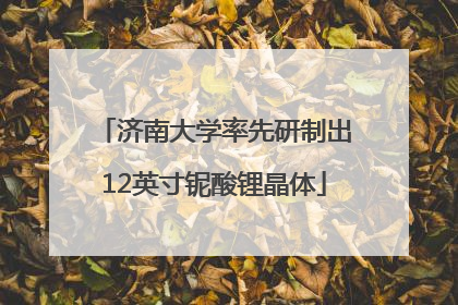 济南大学率先研制出12英寸铌酸锂晶体