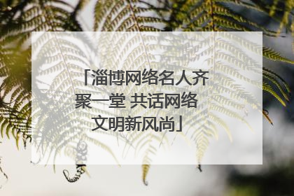 淄博网络名人齐聚一堂 共话网络文明新风尚