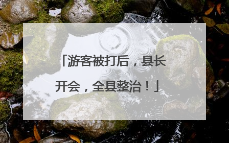 游客被打后，县长开会，全县整治！