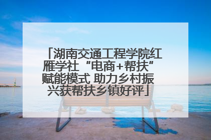 湖南交通工程学院红雁学社“电商+帮扶”赋能模式 助力乡村振兴获帮扶乡镇好评