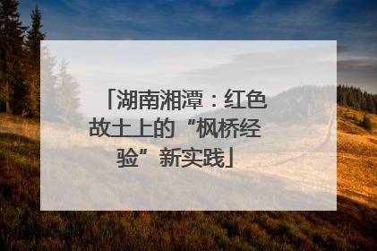 湖南湘潭：红色故土上的“枫桥经验”新实践