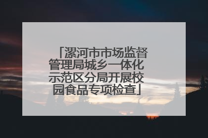 漯河市市场监督管理局城乡一体化示范区分局开展校园食品专项检查