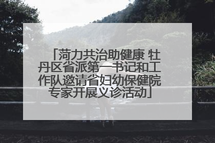菏力共治助健康 牡丹区省派第一书记和工作队邀请省妇幼保健院专家开展义诊活动