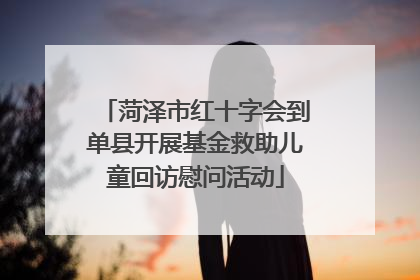 菏泽市红十字会到单县开展基金救助儿童回访慰问活动