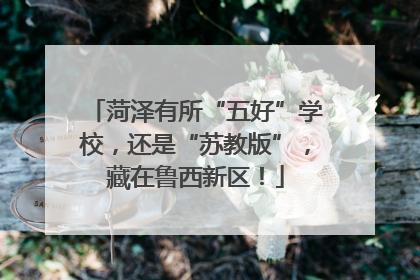菏泽有所“五好”学校，还是“苏教版”，藏在鲁西新区！