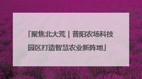 聚焦北大荒｜普阳农场科技园区打造智慧农业新阵地