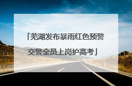 芜湖发布暴雨红色预警 交警全员上岗护高考