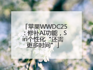 苹果WWDC25：修补AI功能，Siri个性化“还需更多时间”