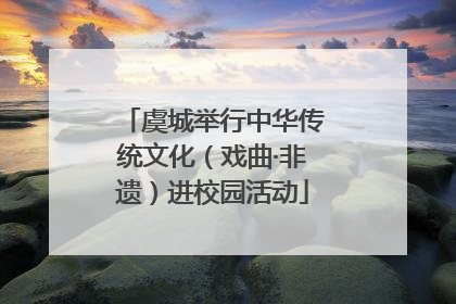 虞城举行中华传统文化（戏曲·非遗）进校园活动