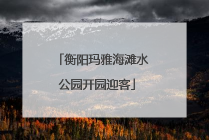 衡阳玛雅海滩水公园开园迎客