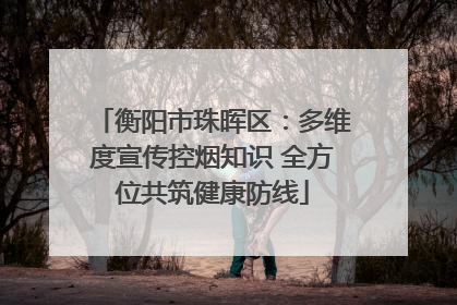 衡阳市珠晖区：多维度宣传控烟知识 全方位共筑健康防线