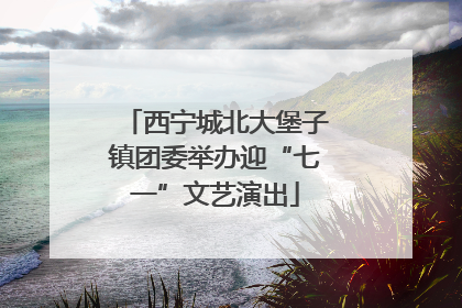 西宁城北大堡子镇团委举办迎“七一”文艺演出