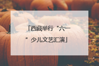 西藏举行“六一”少儿文艺汇演
