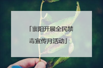 襄阳开展全民禁毒宣传月活动