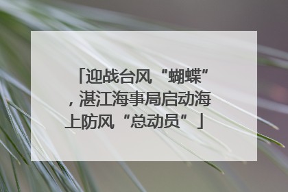 迎战台风“蝴蝶”，湛江海事局启动海上防风“总动员”