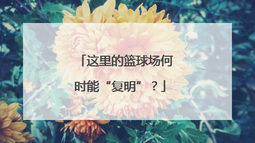 这里的篮球场何时能“复明”？