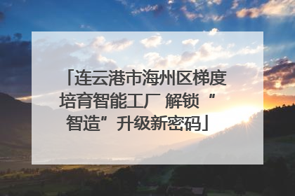 连云港市海州区梯度培育智能工厂 解锁“智造”升级新密码