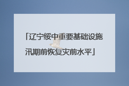 辽宁绥中重要基础设施汛期前恢复灾前水平