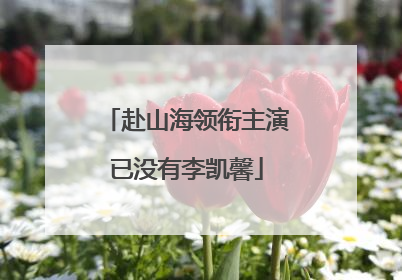 赴山海领衔主演已没有李凯馨