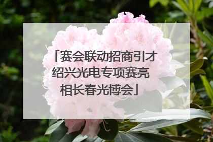 赛会联动招商引才 绍兴光电专项赛亮相长春光博会