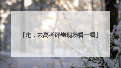 走，去高考评卷现场看一看