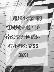 跨越小清河的红墩墩来啦！济南公交开通试运行小巷公交553路