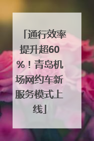 通行效率提升超60%！青岛机场网约车新服务模式上线