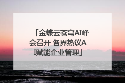 金蝶云苍穹AI峰会召开 各界热议AI赋能企业管理