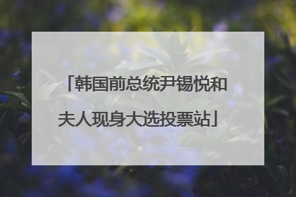 韩国前总统尹锡悦和夫人现身大选投票站