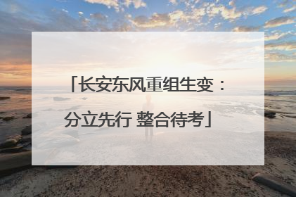 长安东风重组生变：分立先行 整合待考