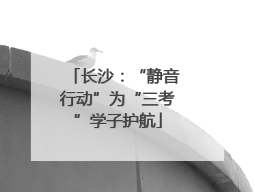 长沙：“静音行动”为“三考”学子护航