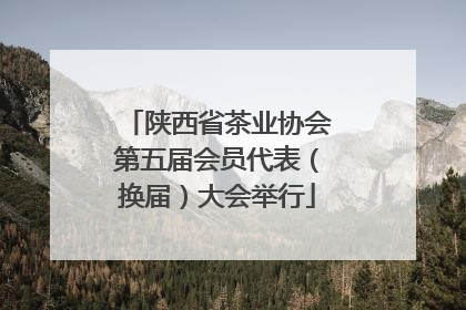 陕西省茶业协会第五届会员代表（换届）大会举行