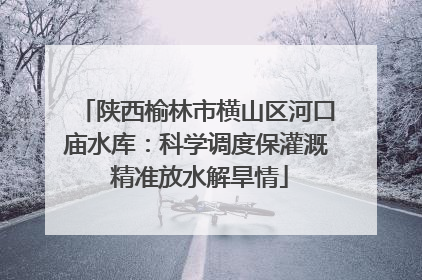 陕西榆林市横山区河口庙水库：科学调度保灌溉 精准放水解旱情