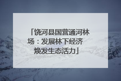 饶河县国营通河林场：发展林下经济 焕发生态活力
