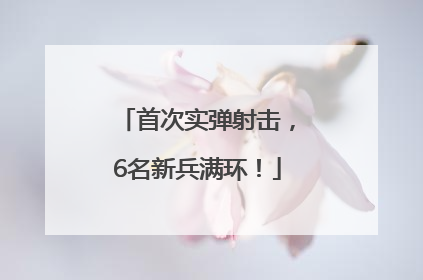 首次实弹射击，6名新兵满环！