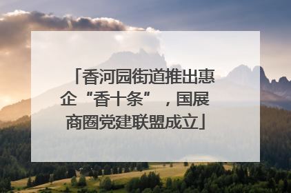 香河园街道推出惠企“香十条”，国展商圈党建联盟成立