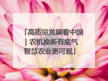 高质量发展看中国｜农机换新有底气 智慧农业更可观