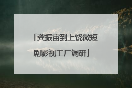龚振宙到上饶微短剧影视工厂调研