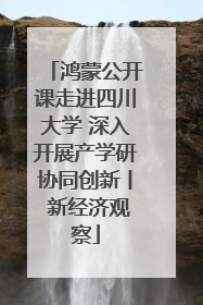 鸿蒙公开课走进四川大学 深入开展产学研协同创新丨 新经济观察