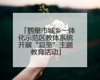 鹤壁市城乡一体化示范区教体系统开展“夏至”主题教育活动