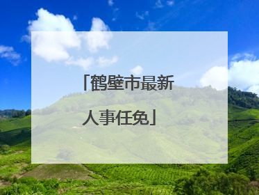 鹤壁市最新人事任免